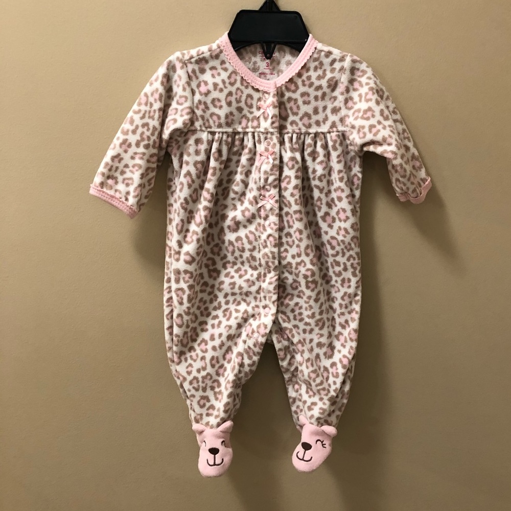 Carter’s Footed Onesie Leopard Pattern 3 months